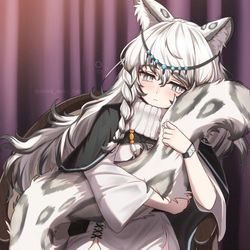 This is a pixiv picture whose title is 抱き枕.