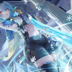 This is a pixiv picture whose title is Eula.
