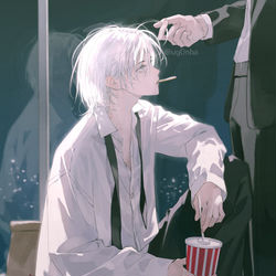 This is a pixiv picture whose title is 機嫌取り.