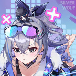 This is a pixiv picture whose title is SilverWolf.