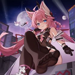 This is a pixiv picture whose title is 巨大ハネ.