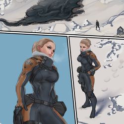 This is a pixiv picture whose title is Big game hunting redone 01 WIP.