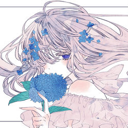 This is a pixiv picture whose title is 四葩の恋.