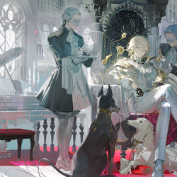 This is a pixiv picture whose title is 仕事绘.