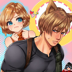 This is a pixiv picture whose title is ネコミミレオソ.