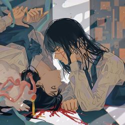 This is a pixiv picture whose title is 「别害怕」.