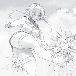 This is a pixiv picture whose title is 巨大娘 rkgk.