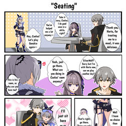This is a pixiv picture whose title is SilverWolf vs Herta.