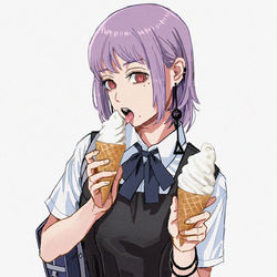 This is a pixiv picture whose title is I will eat it all 🍦.