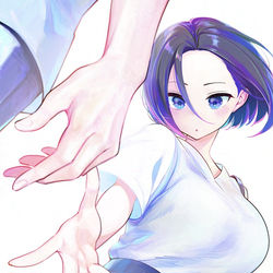 This is a pixiv picture whose title is 手を伸ばす.