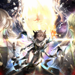 This is a pixiv picture whose title is 明日方舟同人.