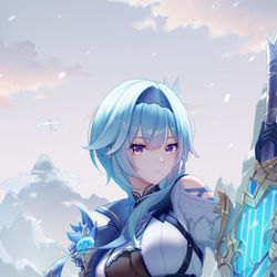 This is a pixiv picture whose title is 雪山に向かうのエウルア❄.