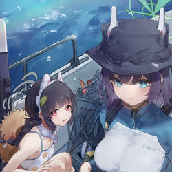 This is a pixiv picture whose title is 咲とミユ.