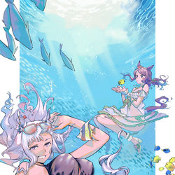 This is a pixiv picture whose title is 水着じじまご.