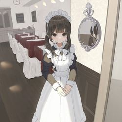 This is a pixiv picture whose title is 「おかえりなさいませ」.