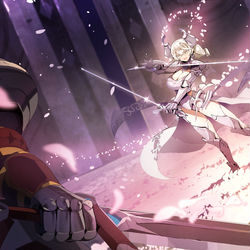 This is a pixiv picture whose title is BGM: BOSS BATTLE.