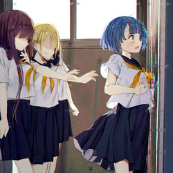 This is a pixiv picture whose title is 壁抜けバグ.