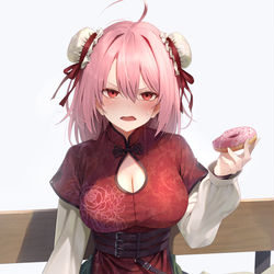 This is a pixiv picture whose title is ...何ですか。一人で全部食べるとは言ってないでしょう？.