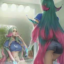 This is a pixiv picture whose title is Seraphine (faerie court).