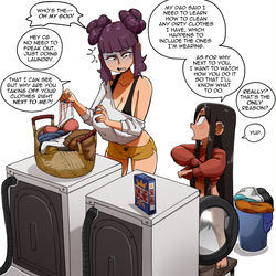 This is a pixiv picture whose title is 洗濯.