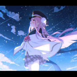 This is a pixiv picture whose title is 星を浴びるおタマさん.