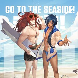 This is a pixiv picture whose title is 去海边！.
