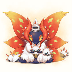 This is a pixiv picture whose title is メラルバに懐かれたチヲハウハネ.