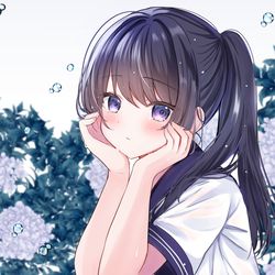 This is a pixiv picture whose title is 冷たい雨.