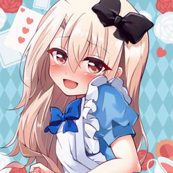 This is a pixiv picture whose title is 不思議の国のイリヤ.