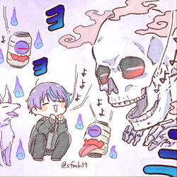 This is a pixiv picture whose title is 餓者髑髏を統べる者 〜yoyoyo〜.