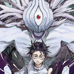 This is a pixiv picture whose title is 乙骨憂太・リカ.