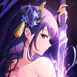 This is a pixiv picture whose title is Raiden Shogun.