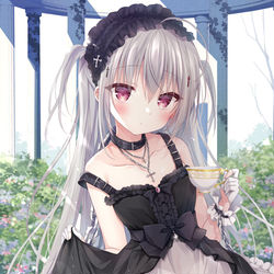 This is a pixiv picture whose title is ♰tea time♰.