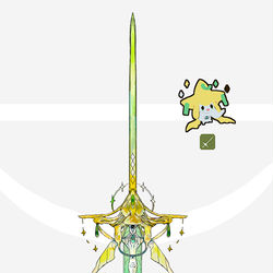 This is a pixiv picture whose title is ジラーチモチーフの武器（ポケモン).