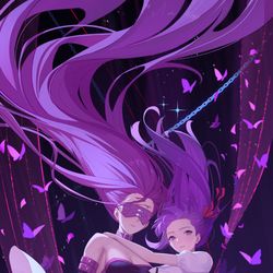 This is a pixiv picture whose title is Medusa & Sakura.