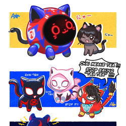This is a pixiv picture whose title is スパイダーニャン.