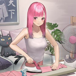 This is a pixiv picture whose title is 派手めな幼馴染の暮らしぶりが丁寧.