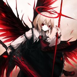 This is a pixiv picture whose title is 紅黒の幻想.