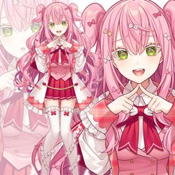 This is a pixiv picture whose title is Vライバー「桃衣♡天使」.
