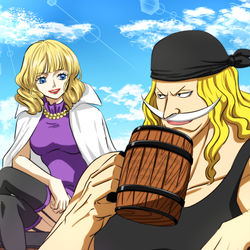 This is a pixiv picture whose title is 白ひげと…….