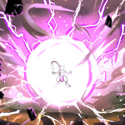 This is a pixiv picture whose title is どうしようもない感情を爆発させるミュウツー.