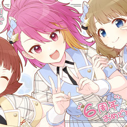 This is a pixiv picture whose title is ミリシタ6周年おめでとうございます.