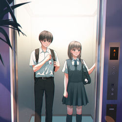 This is a pixiv picture whose title is 兄妹に許された時間.
