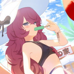 This is a pixiv picture whose title is 夏のイロハ.