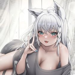 This is a pixiv picture whose title is リラックス🦊.