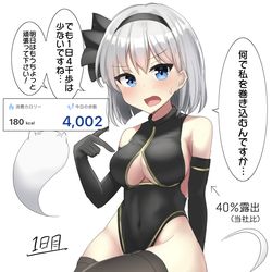 This is a pixiv picture whose title is ダイエット妖夢くん　1日目.