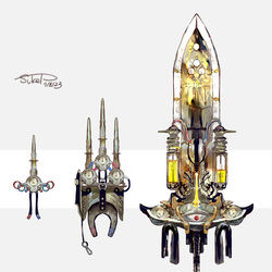 This is a pixiv picture whose title is コイル・レアコイル・ジバコイルモチーフの武器（ポケモン）.