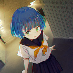 This is a pixiv picture whose title is Level 0 後ろから気配。.