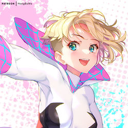 This is a pixiv picture whose title is Spider Gwen.