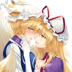 This is a pixiv picture whose title is 紫と藍.